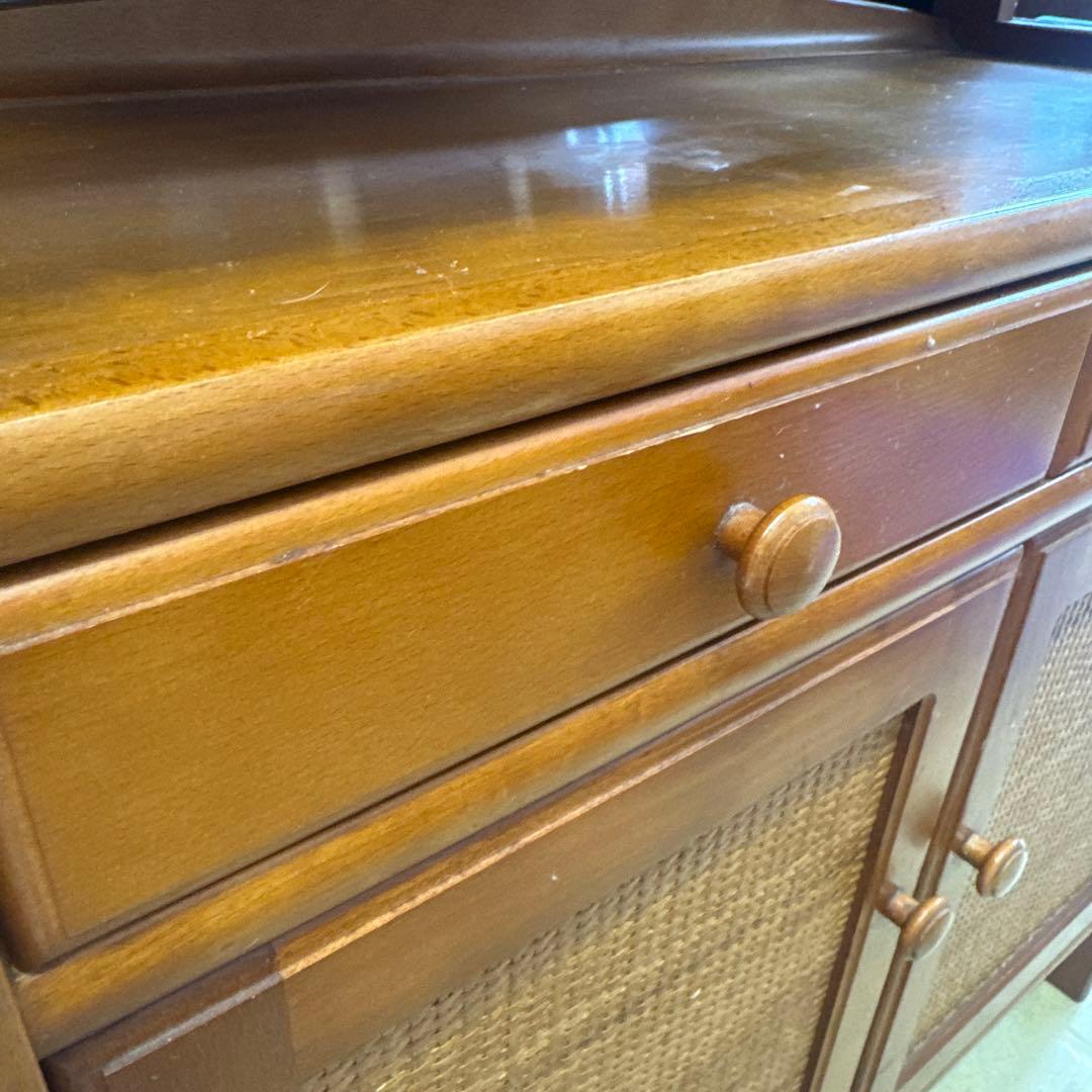 ★処分価格★オールドカリモク　電話台　キャビネット