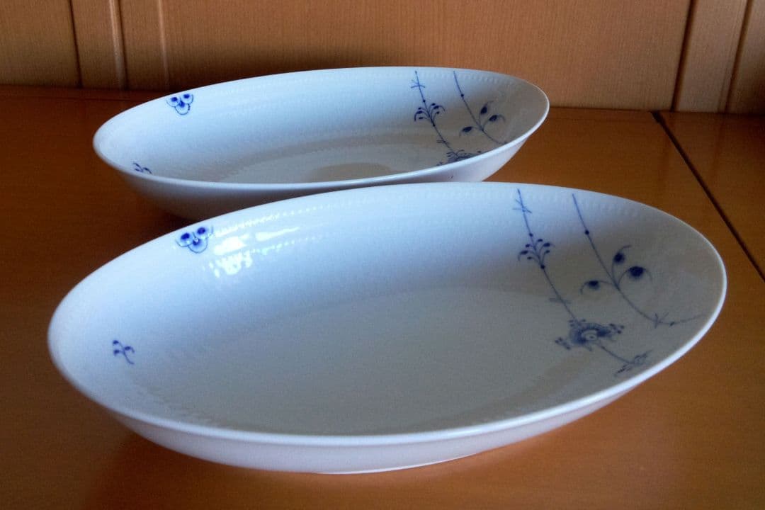 【未使用品】ロイヤルコペンハーゲン ブルーパルメッテ 27cm 深皿 ２枚