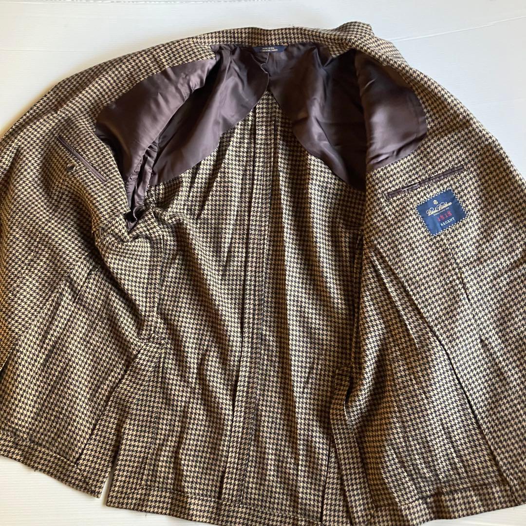 usa製　brooks brothers チェック千鳥柄 ツイードジャケット 茶