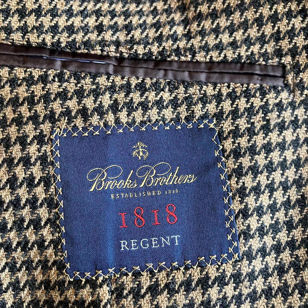 usa製　brooks brothers チェック千鳥柄 ツイードジャケット 茶