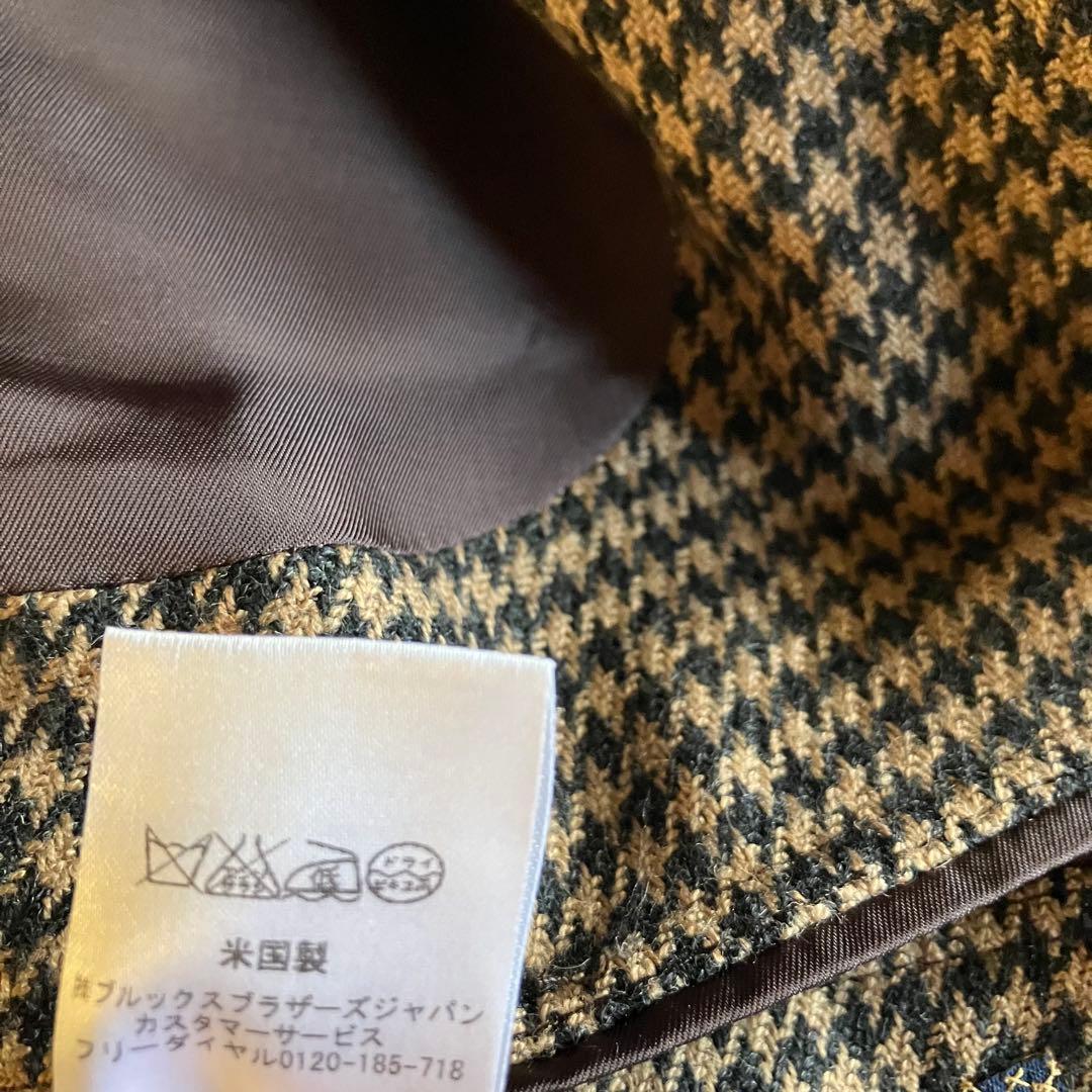 usa製　brooks brothers チェック千鳥柄 ツイードジャケット 茶