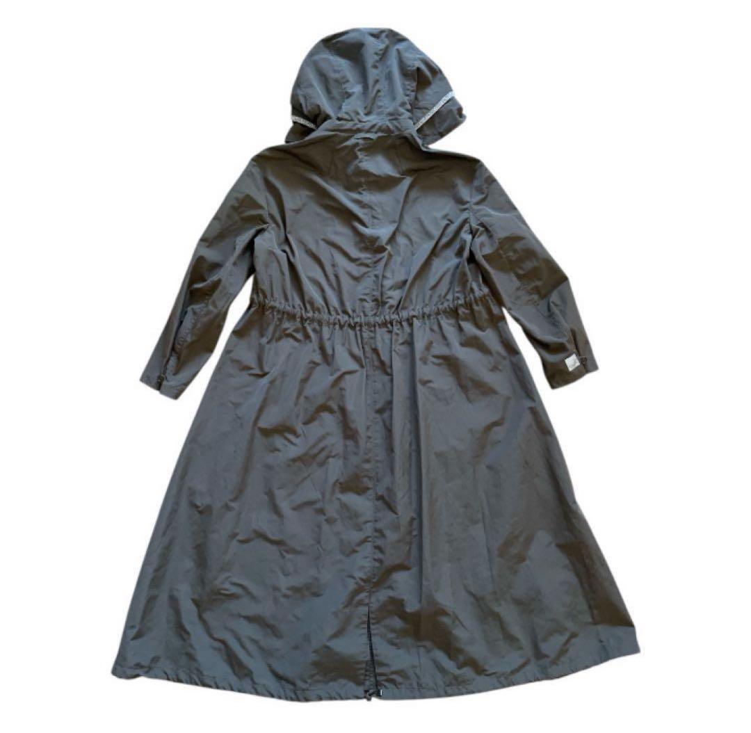k*e様 美品エスマックスマーラカーキ 撥水テクニカルナイロンタフタロングコート