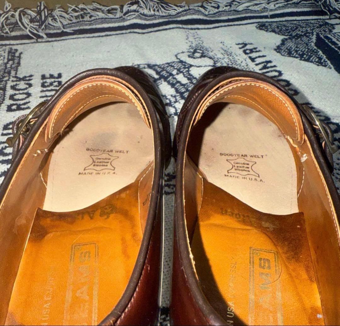 ビームス別注　オールデンコードバン　シングルモンク　6 1/2 バーガンディー