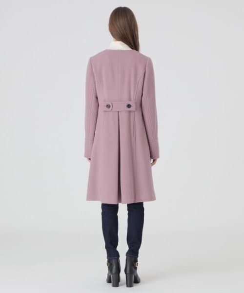 新品 雑誌掲載 ブルーレーベルクレストブリッジ ノーカラーウールロングコート38