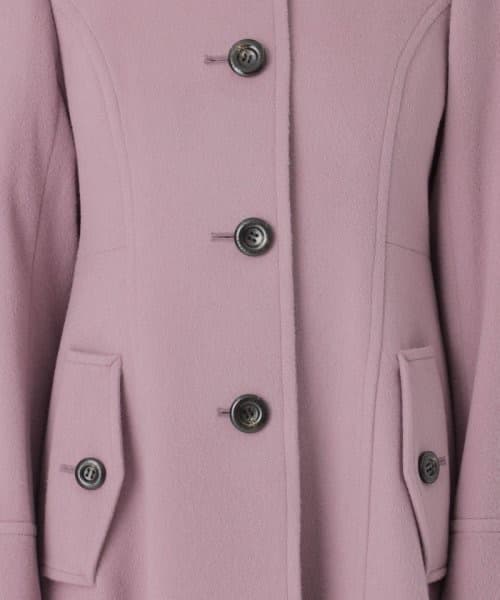 新品 雑誌掲載 ブルーレーベルクレストブリッジ ノーカラーウールロングコート38