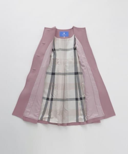 新品 雑誌掲載 ブルーレーベルクレストブリッジ ノーカラーウールロングコート38