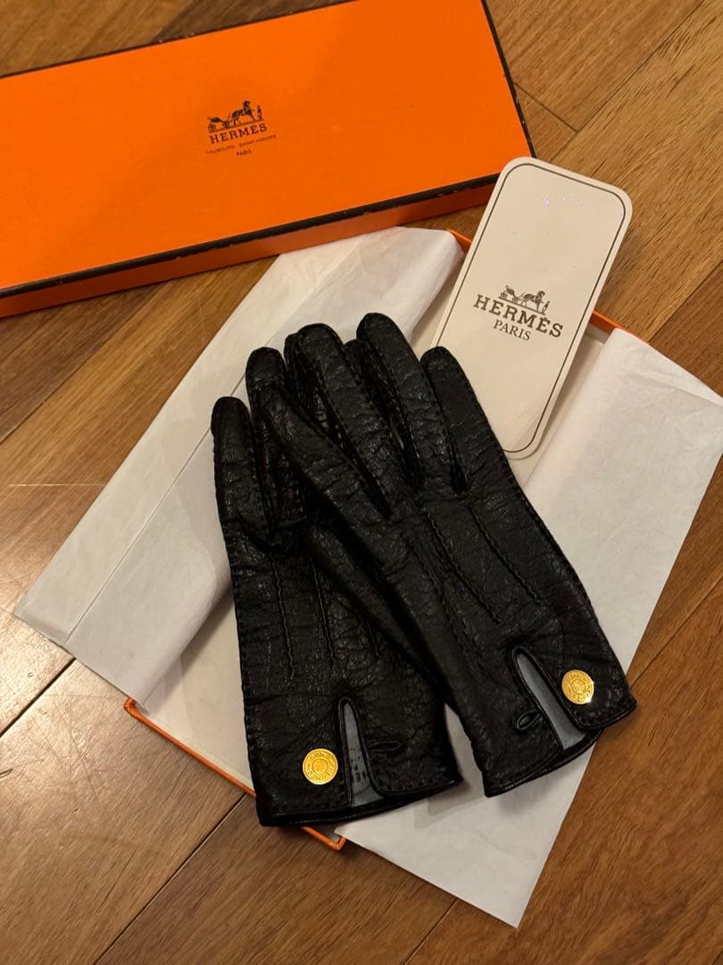 Hermes レザー手袋