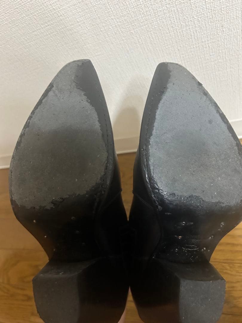 セリーヌ CELINE サイドゴア ポインテッドトゥ レザー ブーティ