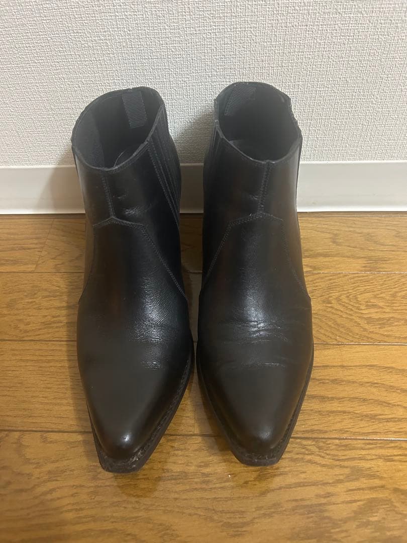 セリーヌ CELINE サイドゴア ポインテッドトゥ レザー ブーティ