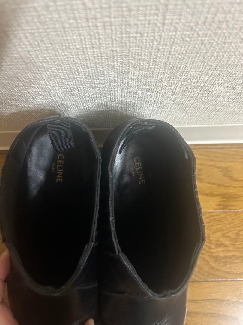 セリーヌ CELINE サイドゴア ポインテッドトゥ レザー ブーティ