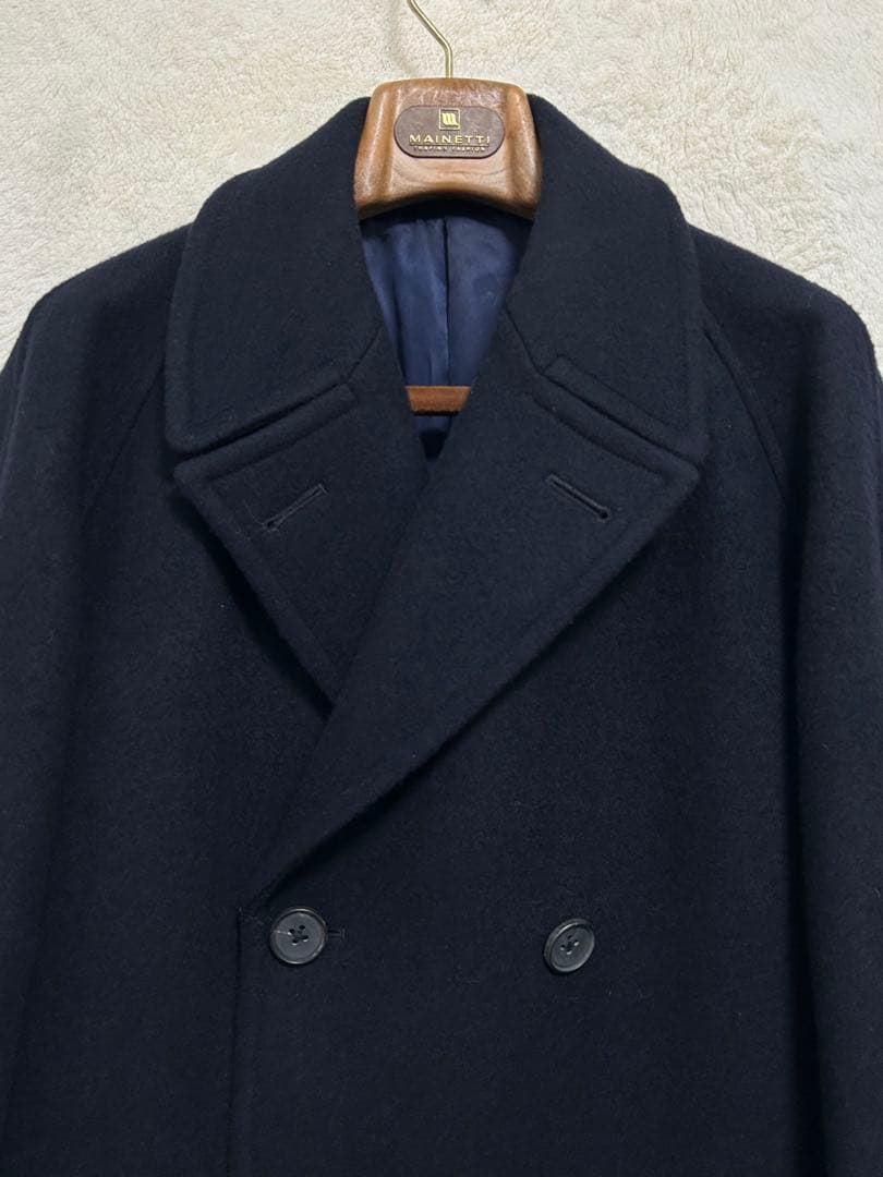 【極美品】サイ scye オーバーサイズ ウール ロングコート 40 L 濃紺