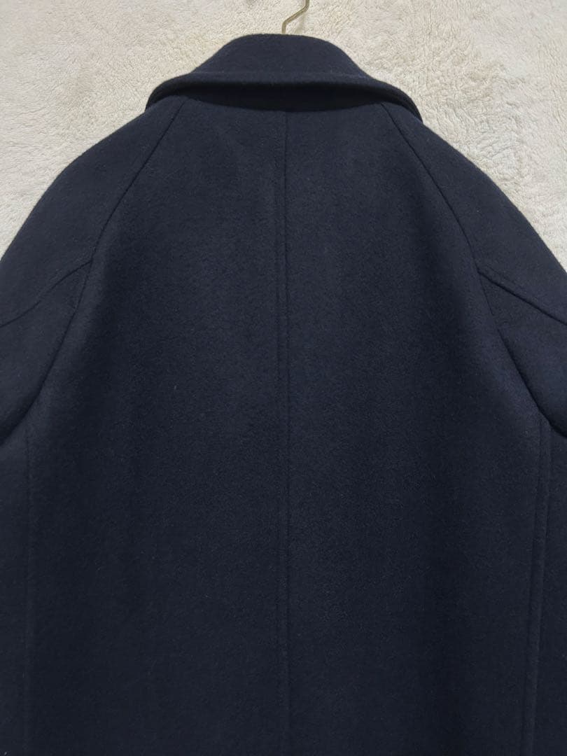 【極美品】サイ scye オーバーサイズ ウール ロングコート 40 L 濃紺