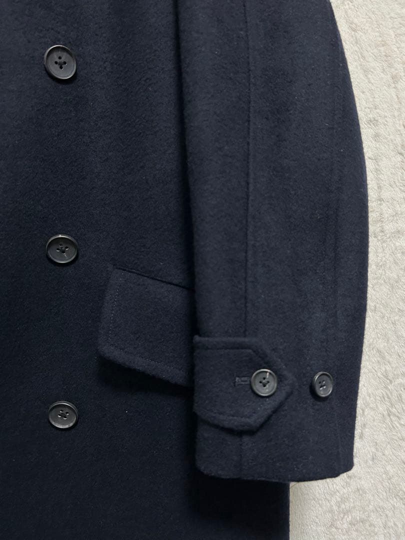 【極美品】サイ scye オーバーサイズ ウール ロングコート 40 L 濃紺