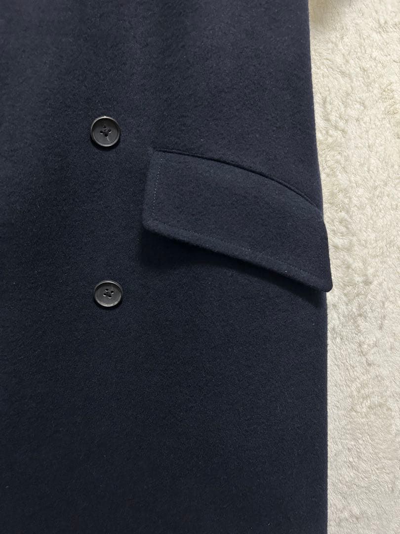 【極美品】サイ scye オーバーサイズ ウール ロングコート 40 L 濃紺