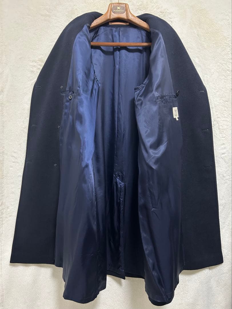 【極美品】サイ scye オーバーサイズ ウール ロングコート 40 L 濃紺