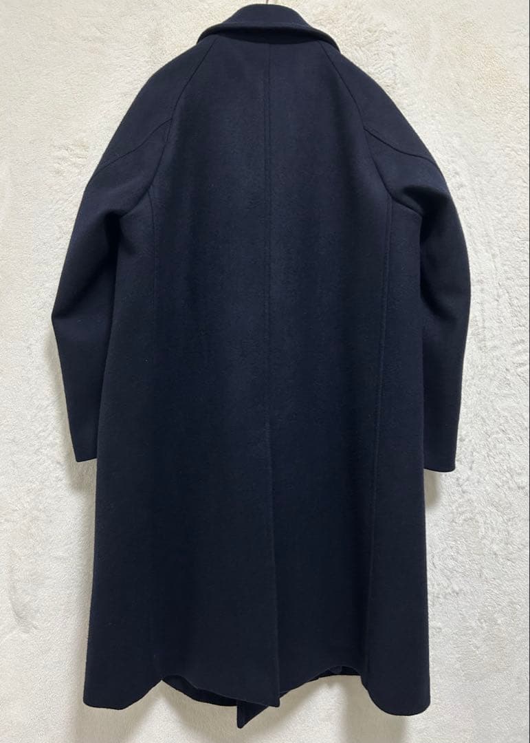 【極美品】サイ scye オーバーサイズ ウール ロングコート 40 L 濃紺