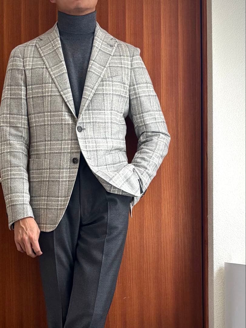 ※専用ページ 未使用　TAGLIATORE フランネルジャケット 48 グレー系