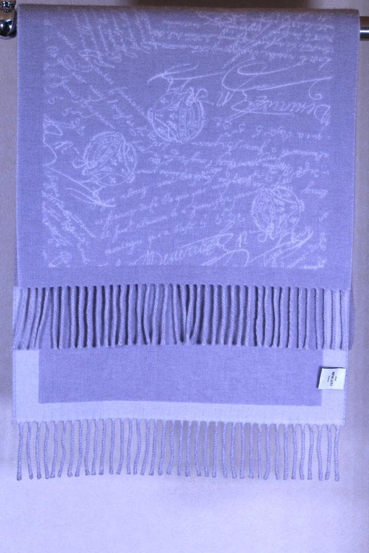 Berluti Scarf ベルルッティ スカーフ ストール カリグラフィー総柄