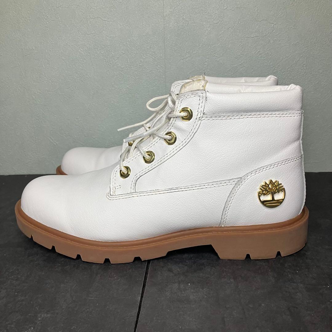 美品　ティンバーランド　チャッカブーツ　限定モデル　ホワイト　メンズ　代え紐付き