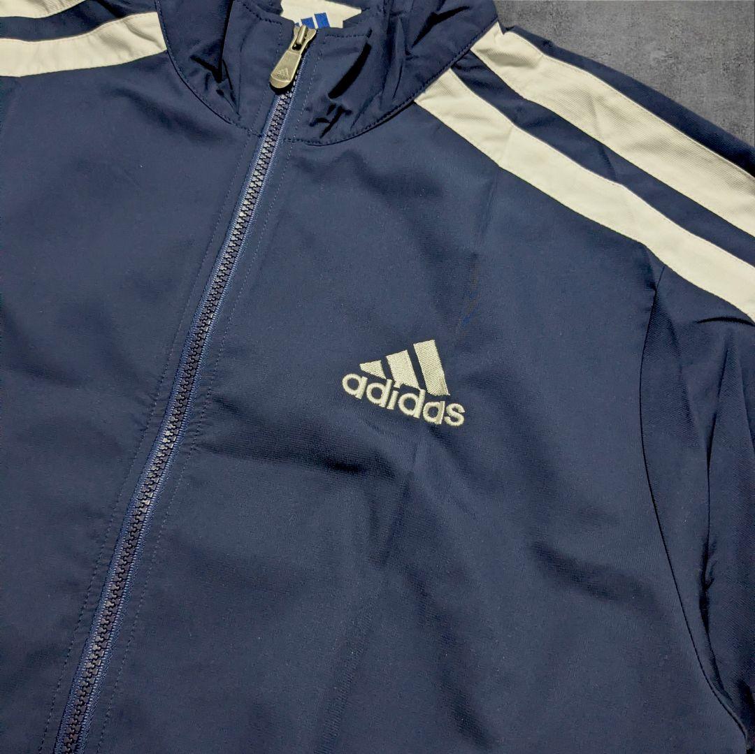 美品】００s adidas 紺色 ジャージ上下 太ライン ドローコード ｙ２ｋ
