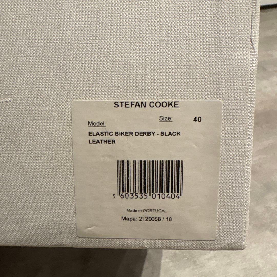 【STEFAN COOKE】BLACK ELASTIC BIKER 40