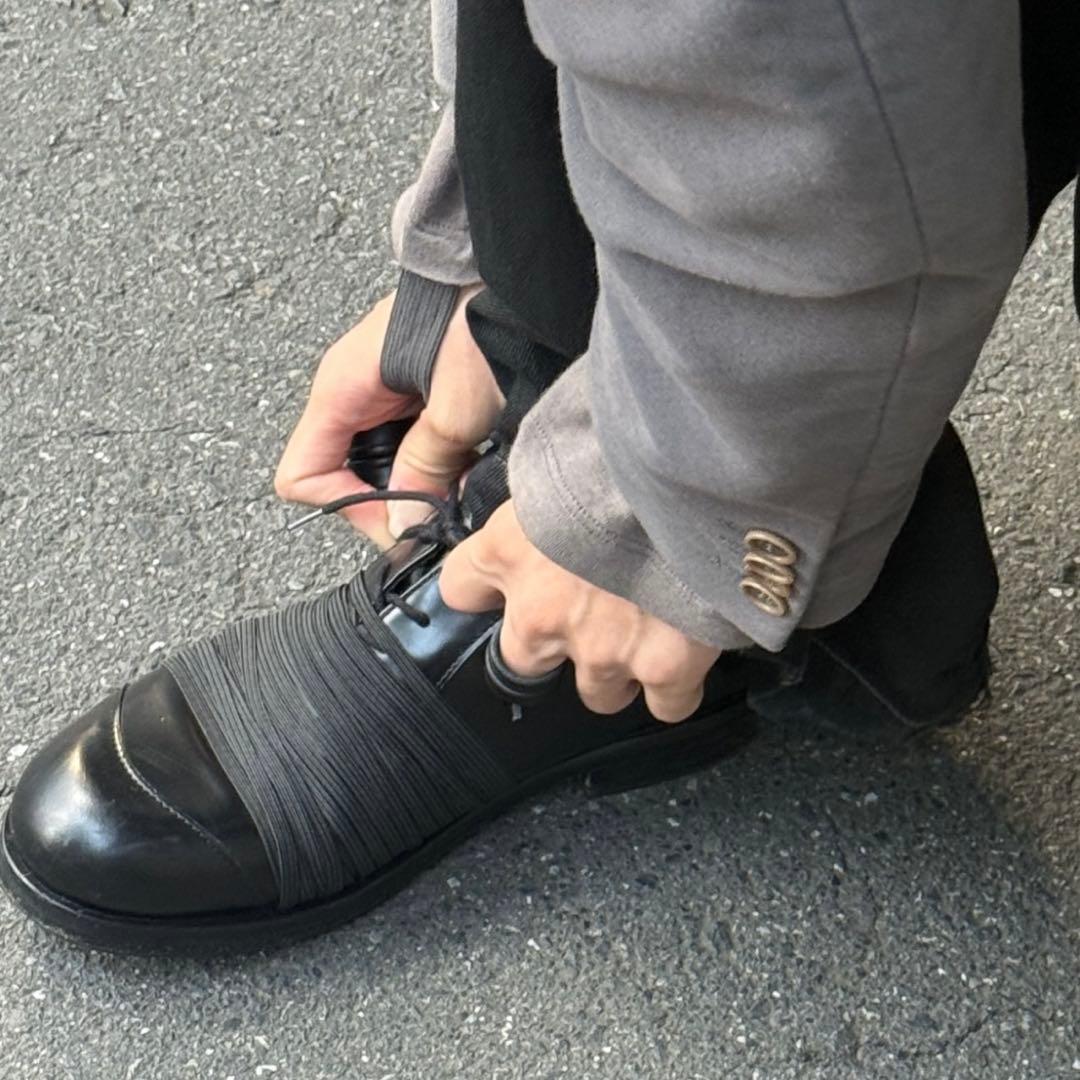 【STEFAN COOKE】BLACK ELASTIC BIKER 40