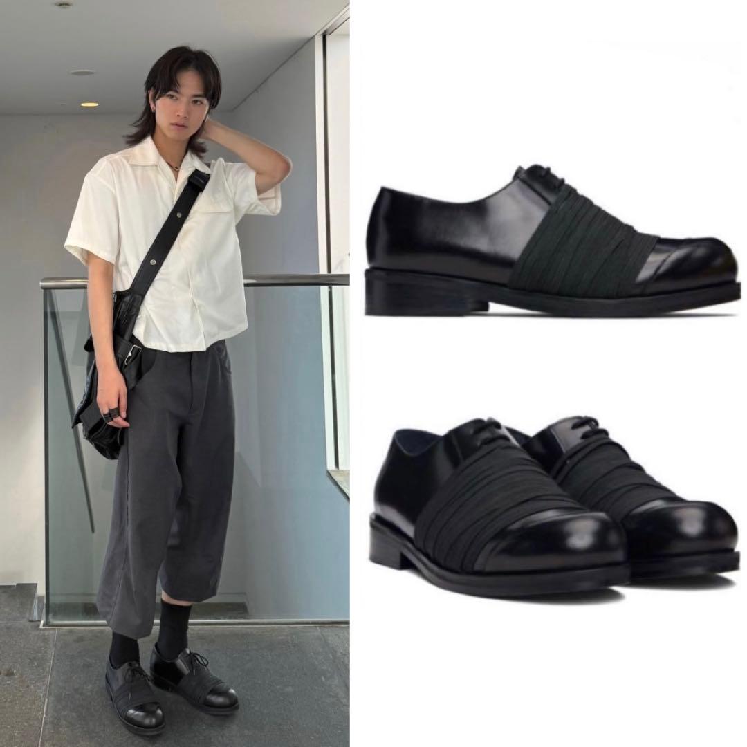 【STEFAN COOKE】BLACK ELASTIC BIKER 40