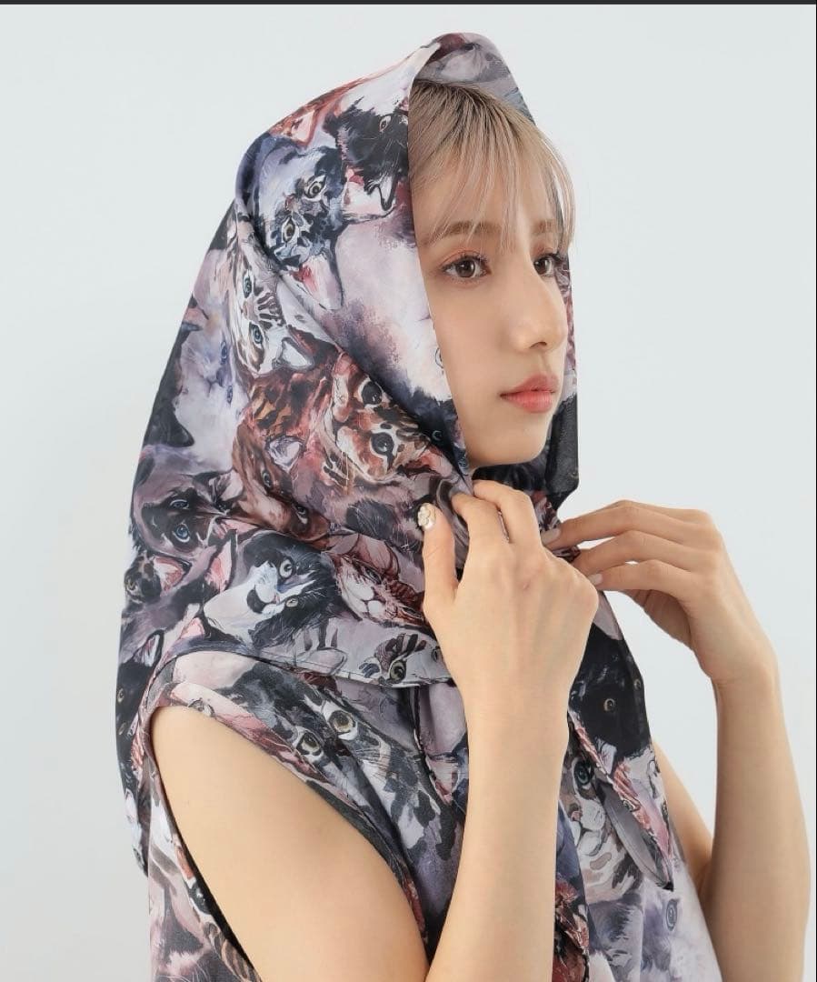 マミタス　mmts x unoaノースリ ワンピース 猫柄スカーフ靴下3点セット