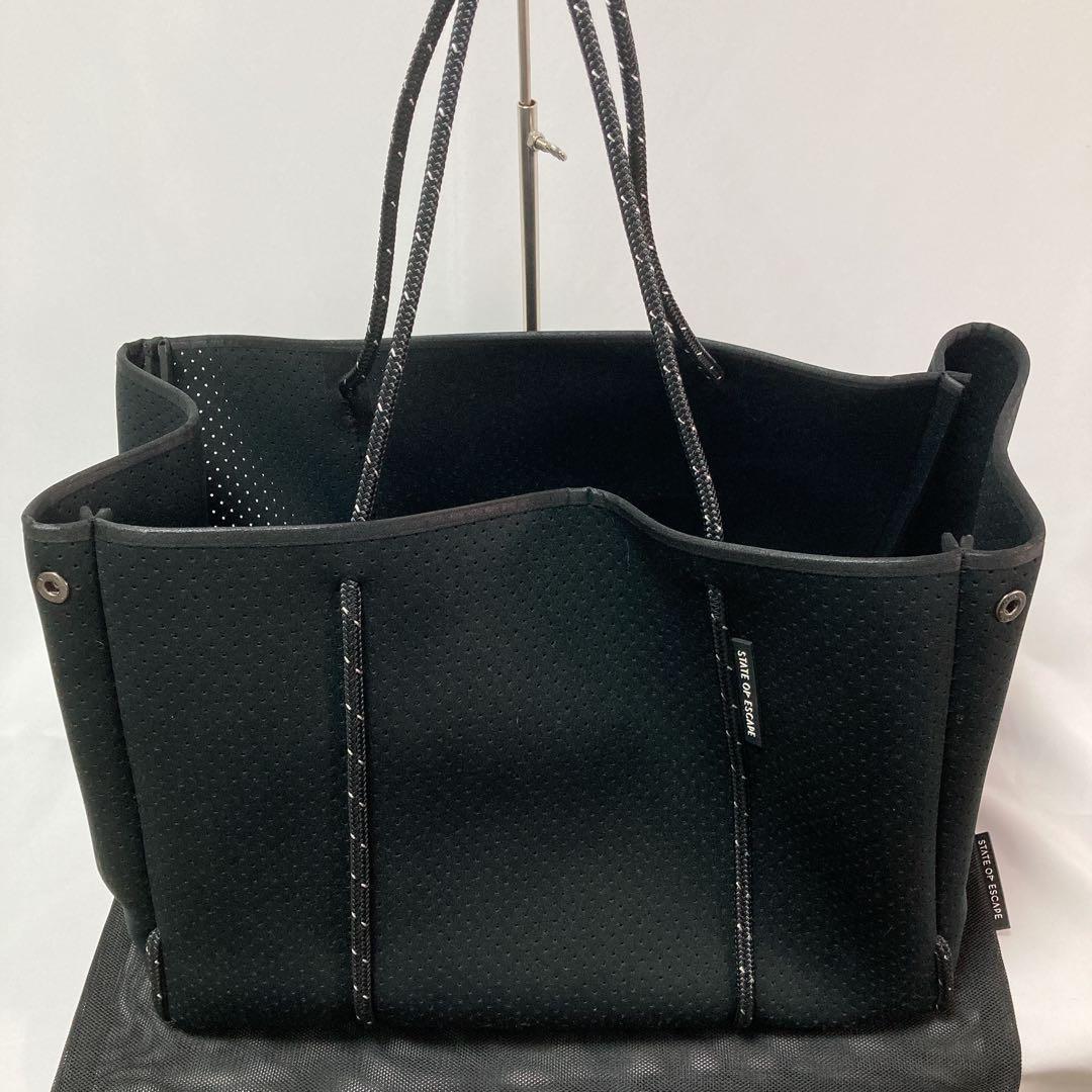 【美品】STATE OF ESCAPE エスケープ トート ポーチ付き BK