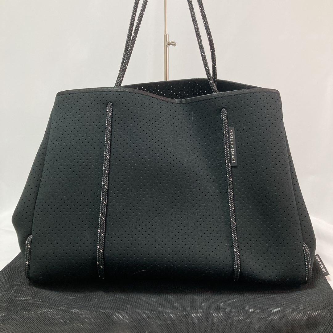 【美品】STATE OF ESCAPE エスケープ トート ポーチ付き BK