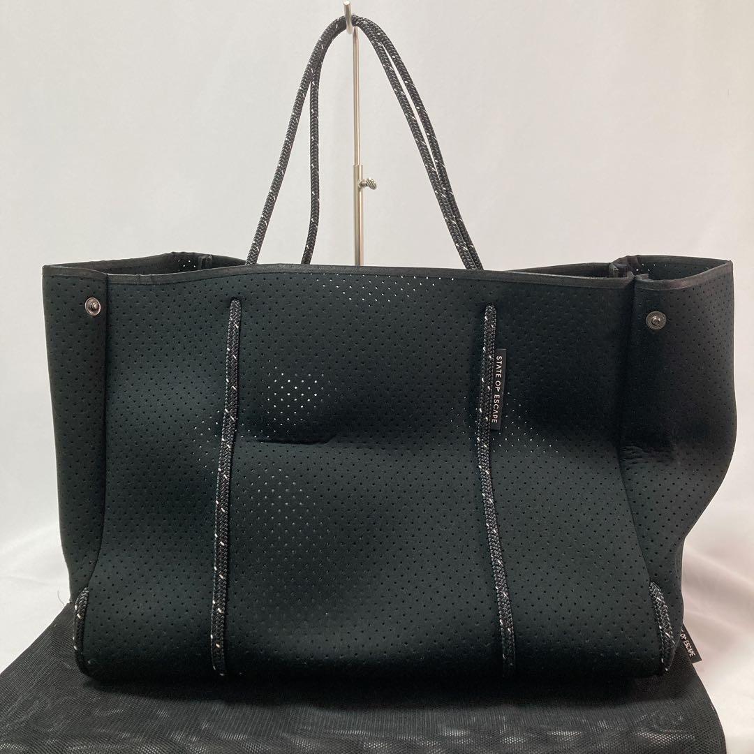 【美品】STATE OF ESCAPE エスケープ トート ポーチ付き BK