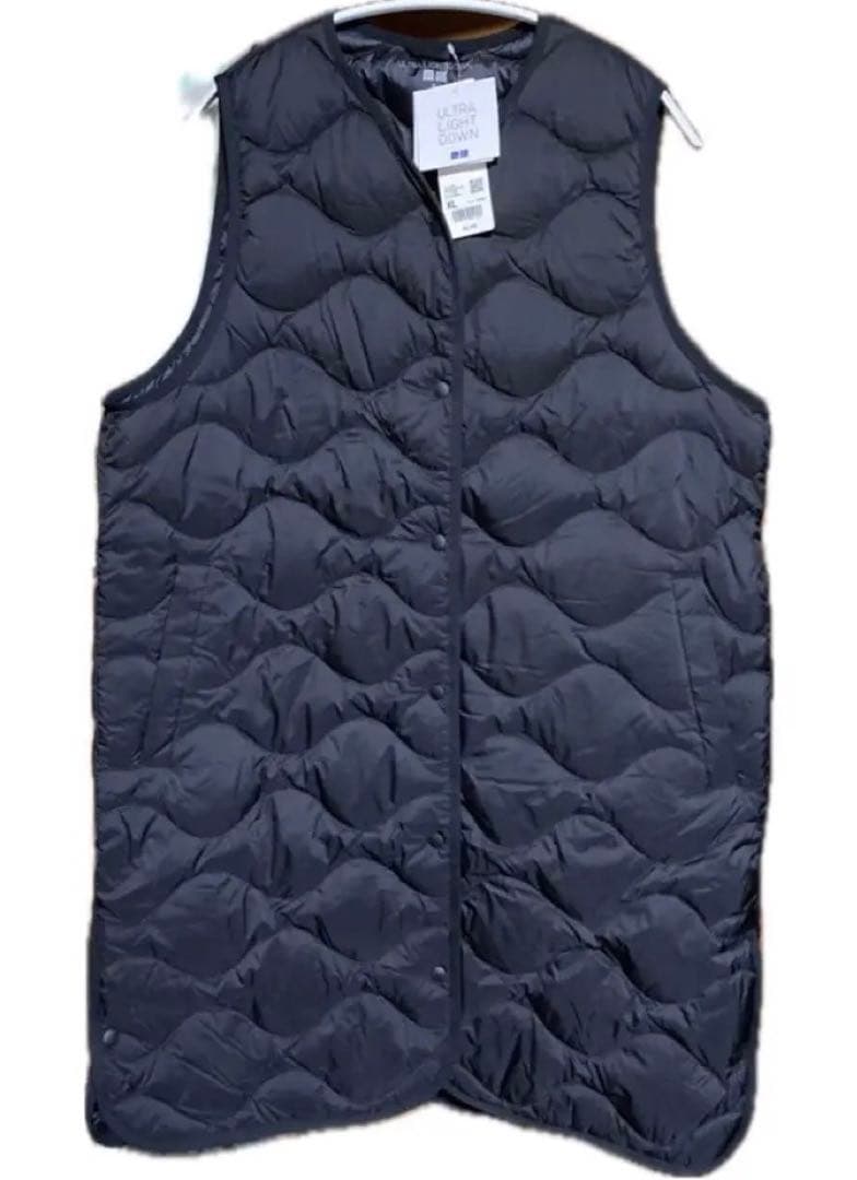 UNIQLO ウルトラライトダウン ロングベスト 黒 XL BLACK