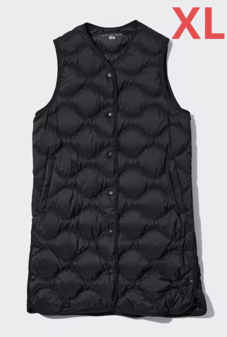 UNIQLO ウルトラライトダウン ロングベスト 黒 XL BLACK
