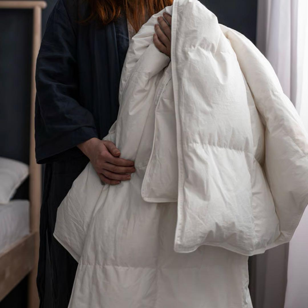 美品 IKEA イケア 掛け布団 2枚セット フェザー