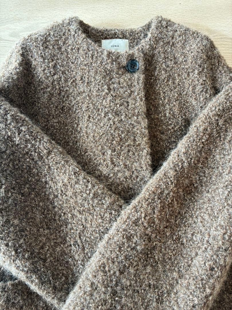 IENA ループツイードコクーンコート