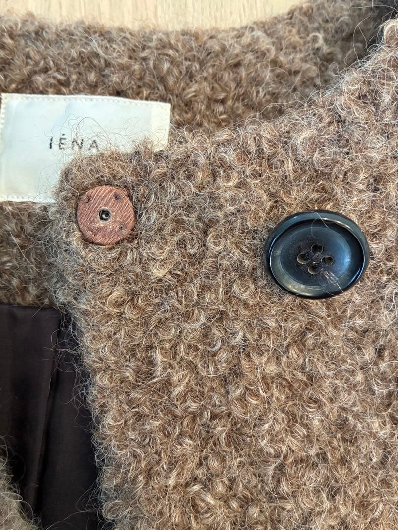 IENA ループツイードコクーンコート