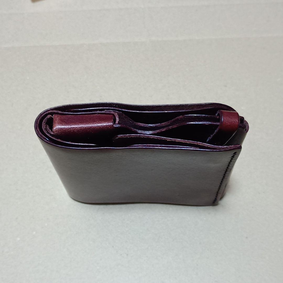 点と線 usuha2 ブラウン 二つ折り革財布