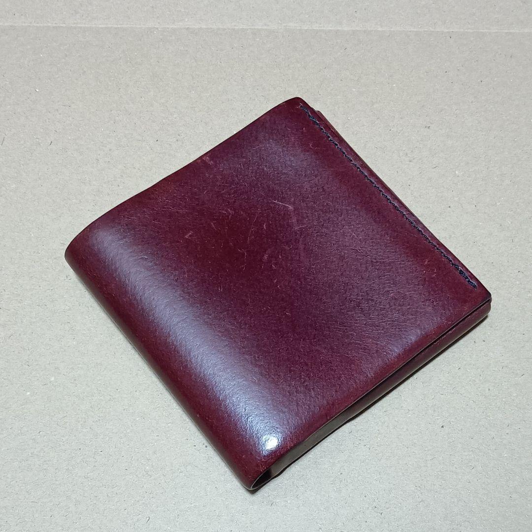 点と線 usuha2 ブラウン 二つ折り革財布