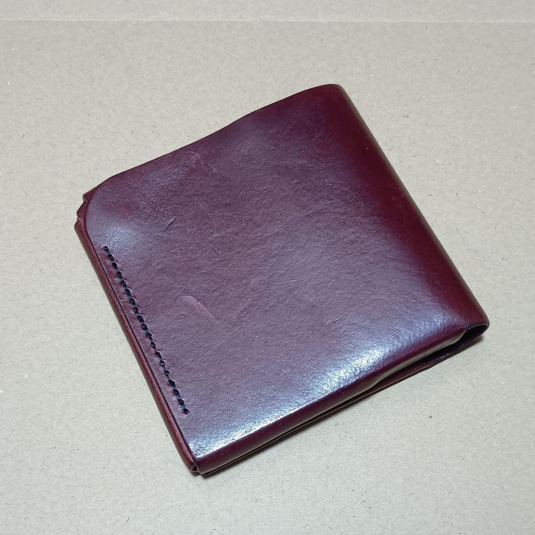 点と線 usuha2 ブラウン 二つ折り革財布