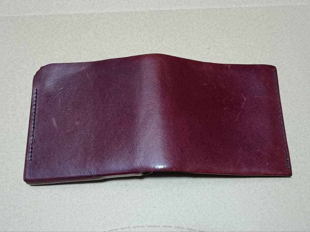 点と線 usuha2 ブラウン 二つ折り革財布