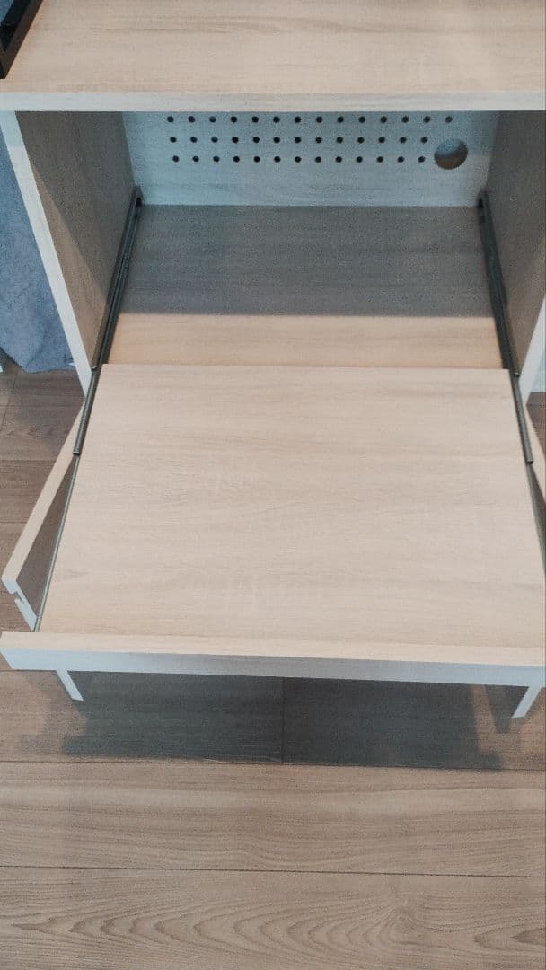 Cloudear ホワイト 木製 オープンシェルフ 食器棚