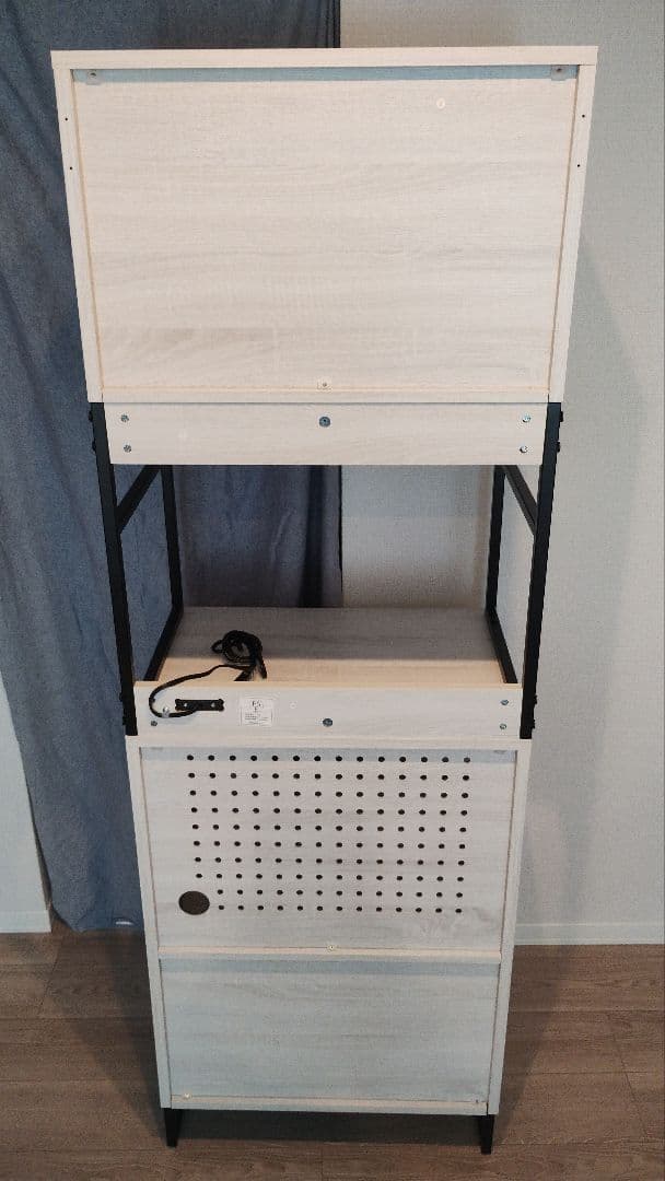 Cloudear ホワイト 木製 オープンシェルフ 食器棚