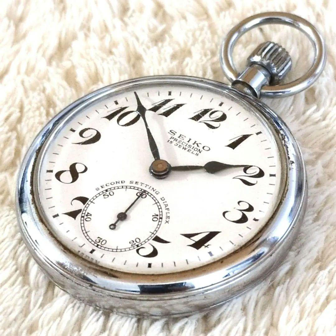 鉄道時計 SEIKO機械式懐中時計 名鉄刻印(名古屋鉄道)稼動品