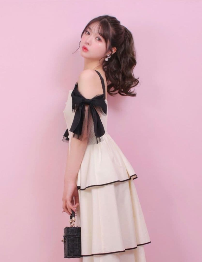 ♡お値下げ可♡ Mmeeme エムミーエメ フリルティアードワンピース