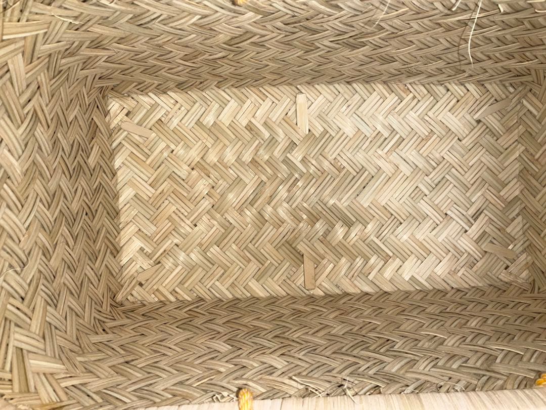 鳥越竹細工　市場かご　エコバッグ　ミニサイズ　一尺　新品　●特選●取手ビニール