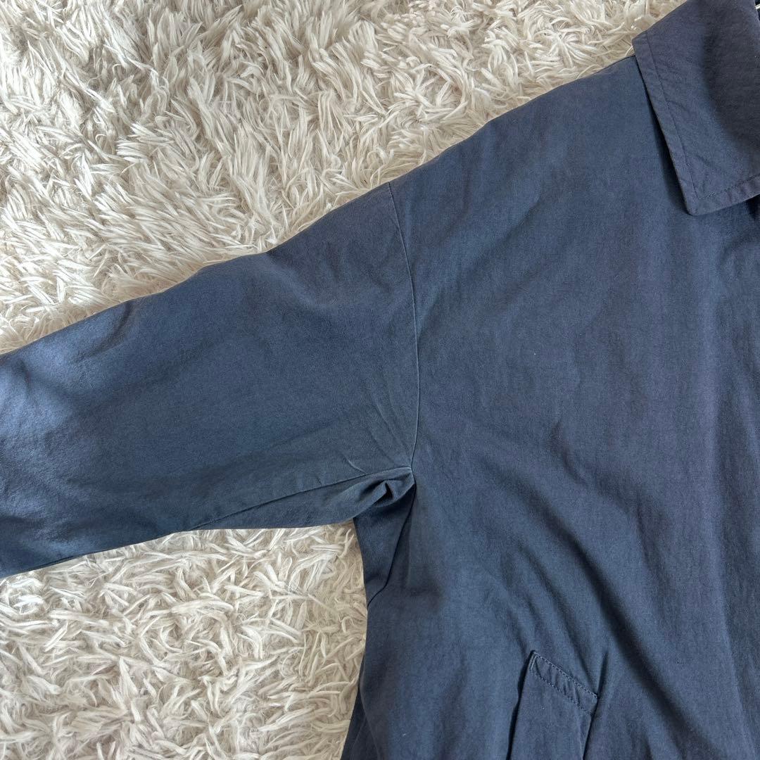 ロワズィール⁂ グランジコットンポプリンステンカラーコート　ライナー付　ネイビー