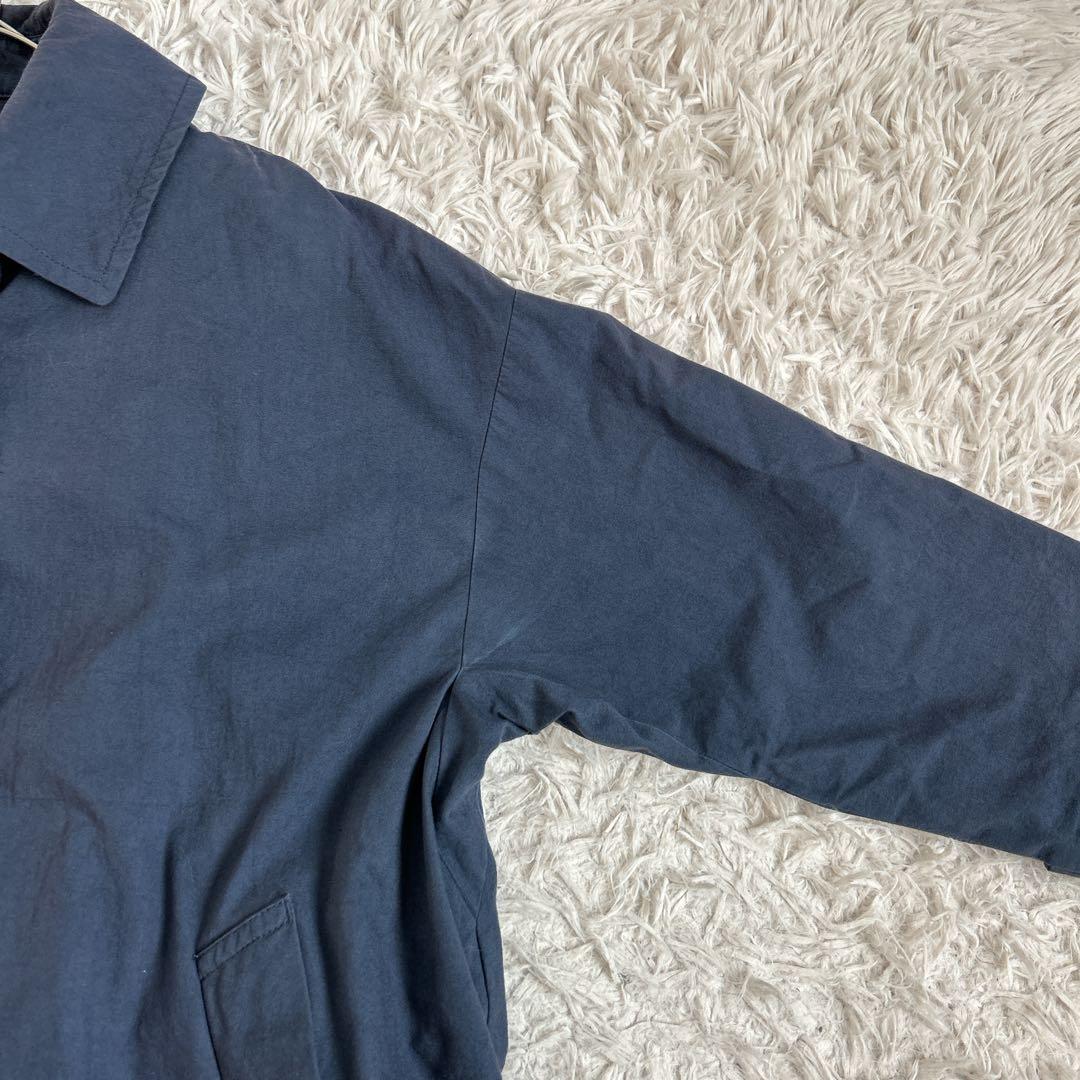 ロワズィール⁂ グランジコットンポプリンステンカラーコート　ライナー付　ネイビー