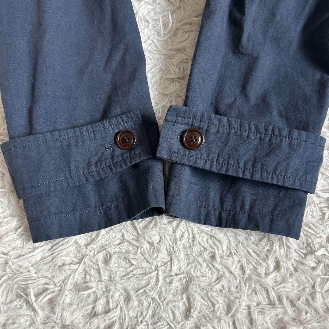 ロワズィール⁂ グランジコットンポプリンステンカラーコート　ライナー付　ネイビー