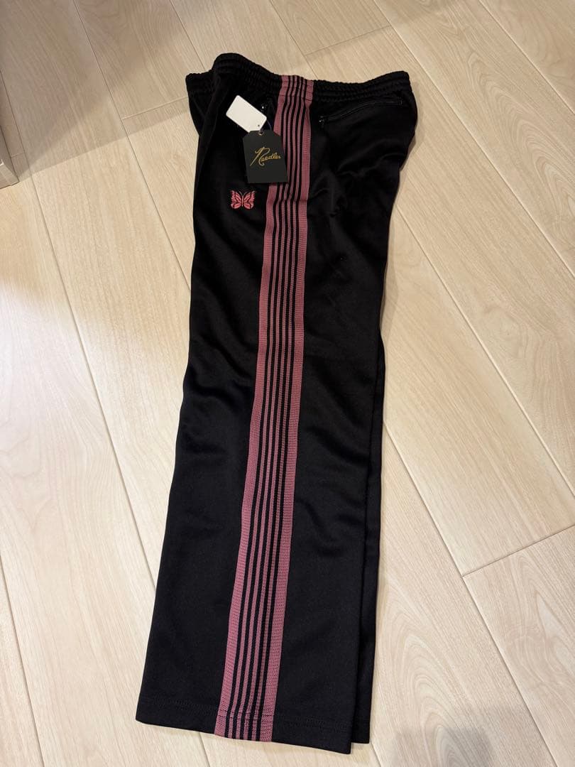 蝶刺繍 ブラック スラックス