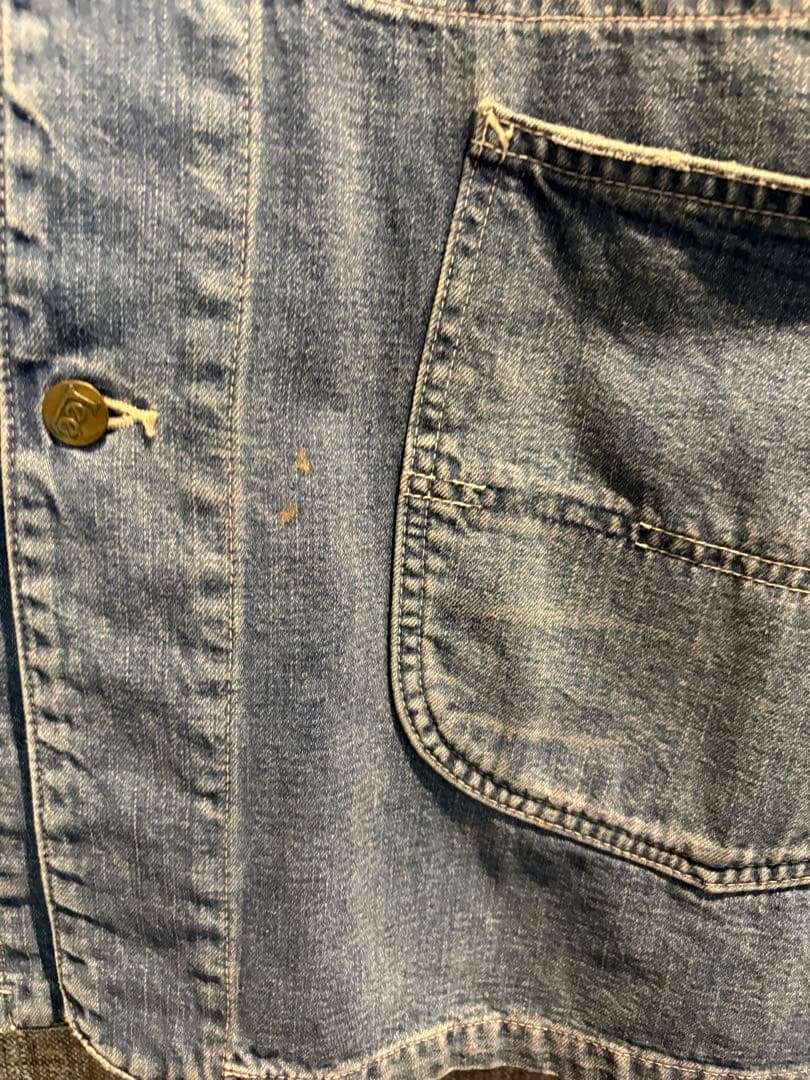 Lee 91-J デニム カバーオール 40 ハウスタグ ロングL 復刻